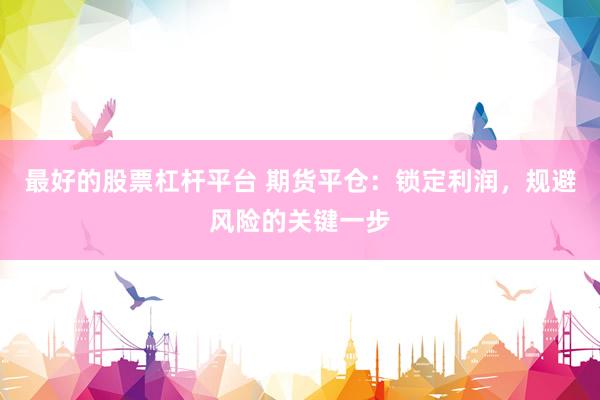 最好的股票杠杆平台 期货平仓：锁定利润，规避风险的关键一步
