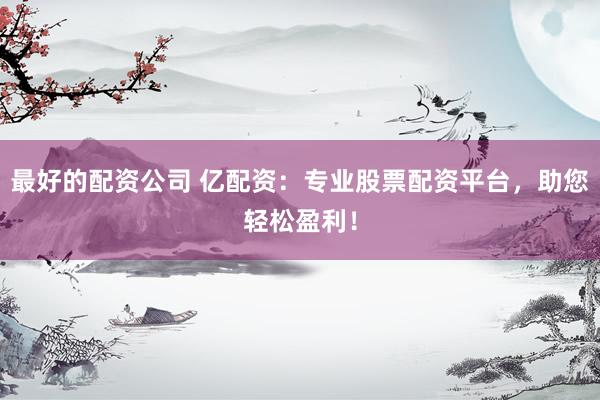 最好的配资公司 亿配资：专业股票配资平台，助您轻松盈利！