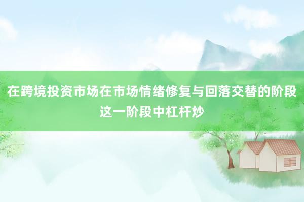 在跨境投资市场在市场情绪修复与回落交替的阶段这一阶段中杠杆炒