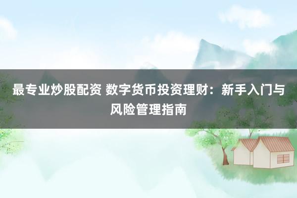 最专业炒股配资 数字货币投资理财：新手入门与风险管理指南