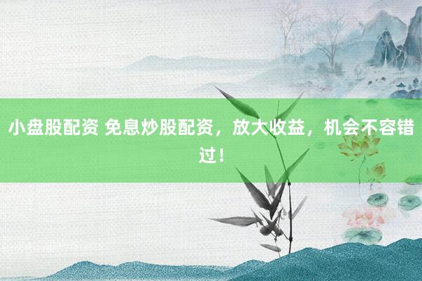 小盘股配资 免息炒股配资，放大收益，机会不容错过！